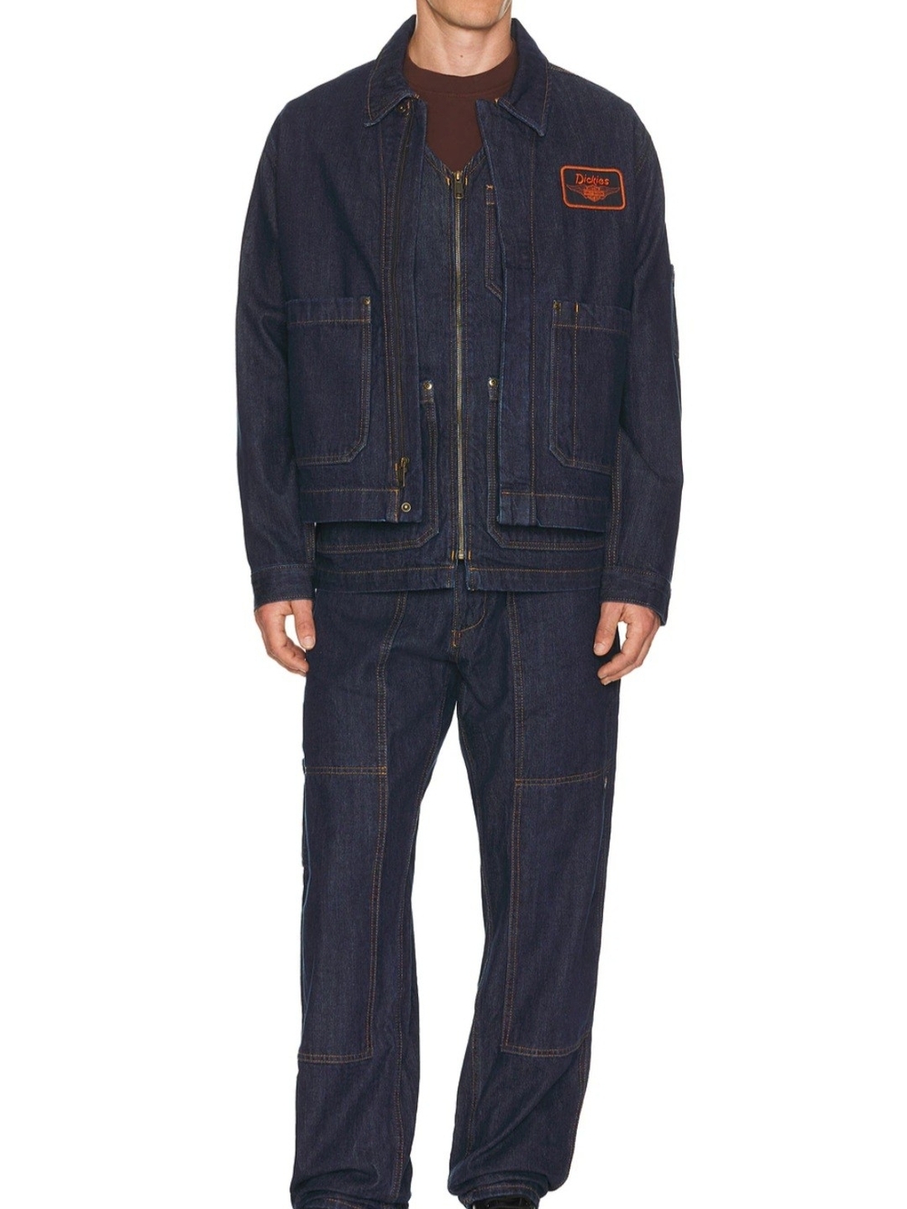 NEW!!! Harley-Davidson x Dickies Navy Denim Workwear Jacket, Large, Retail $220 - Picture 3 of 16